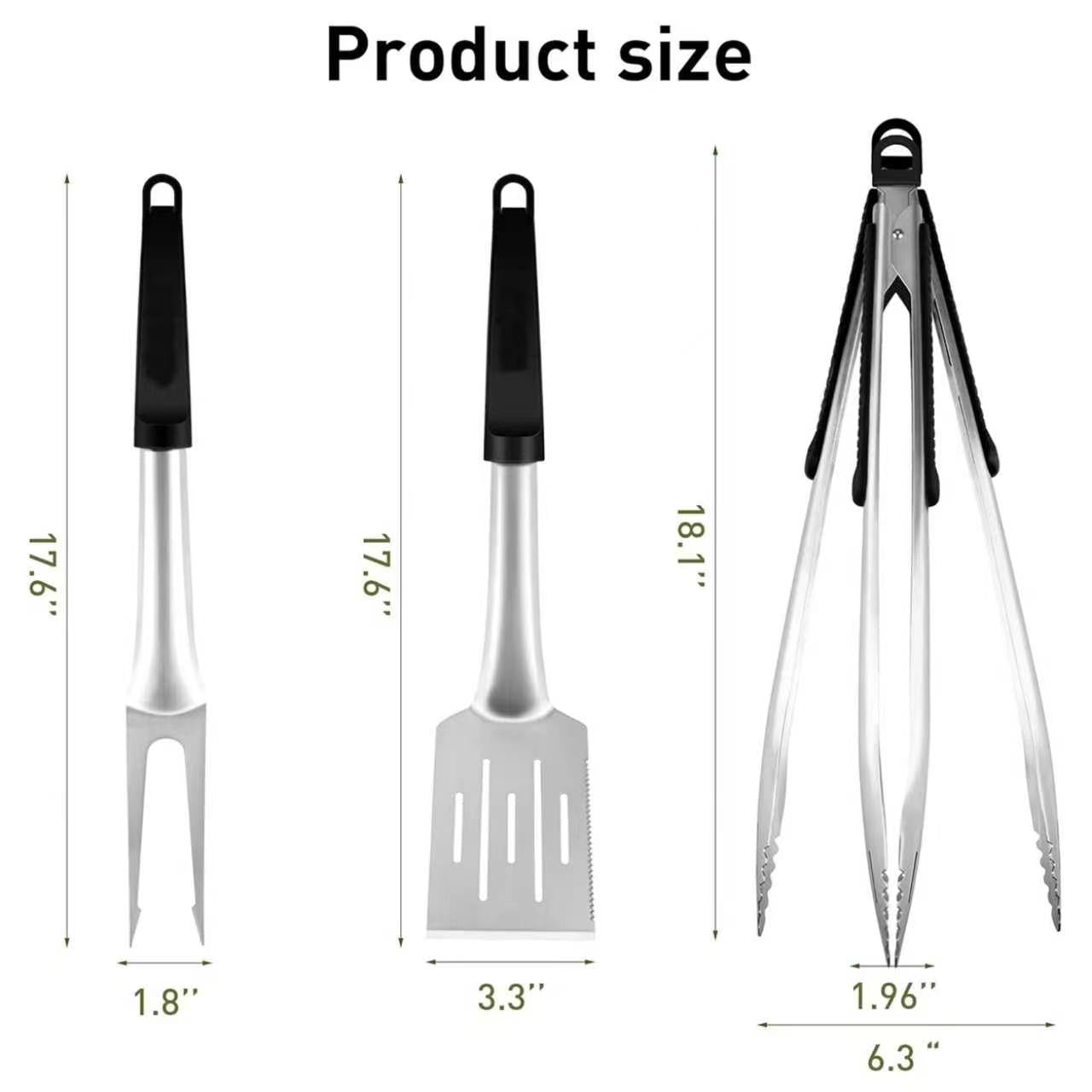 3 pcs BBQ Tool set