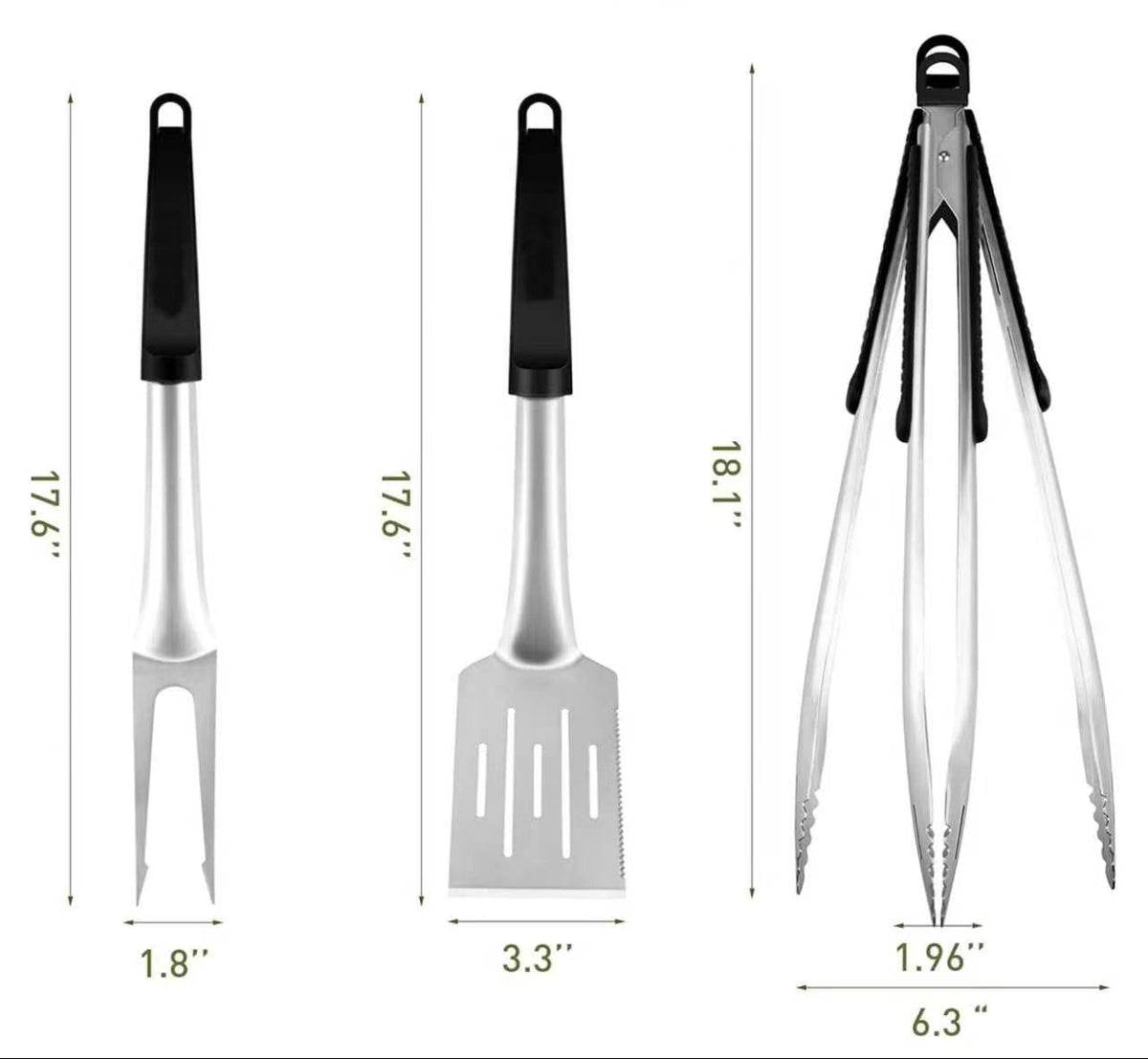 3 pcs BBQ Tool set