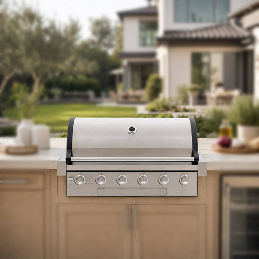 860 Sq.In Dual-Fuel Convertible Grill | Stainless Steel Outdoor Kitchen BBQ Grill