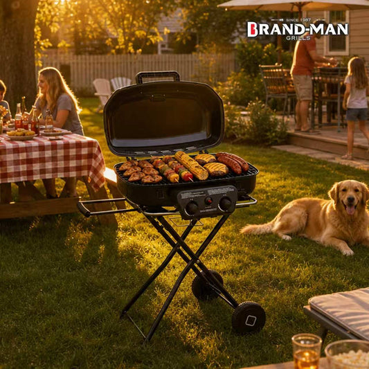Brandman Dual-Burner Portable Propane Grill | Top Gear For 2026 World Cup US Tailgates & Family Outdoor Trips