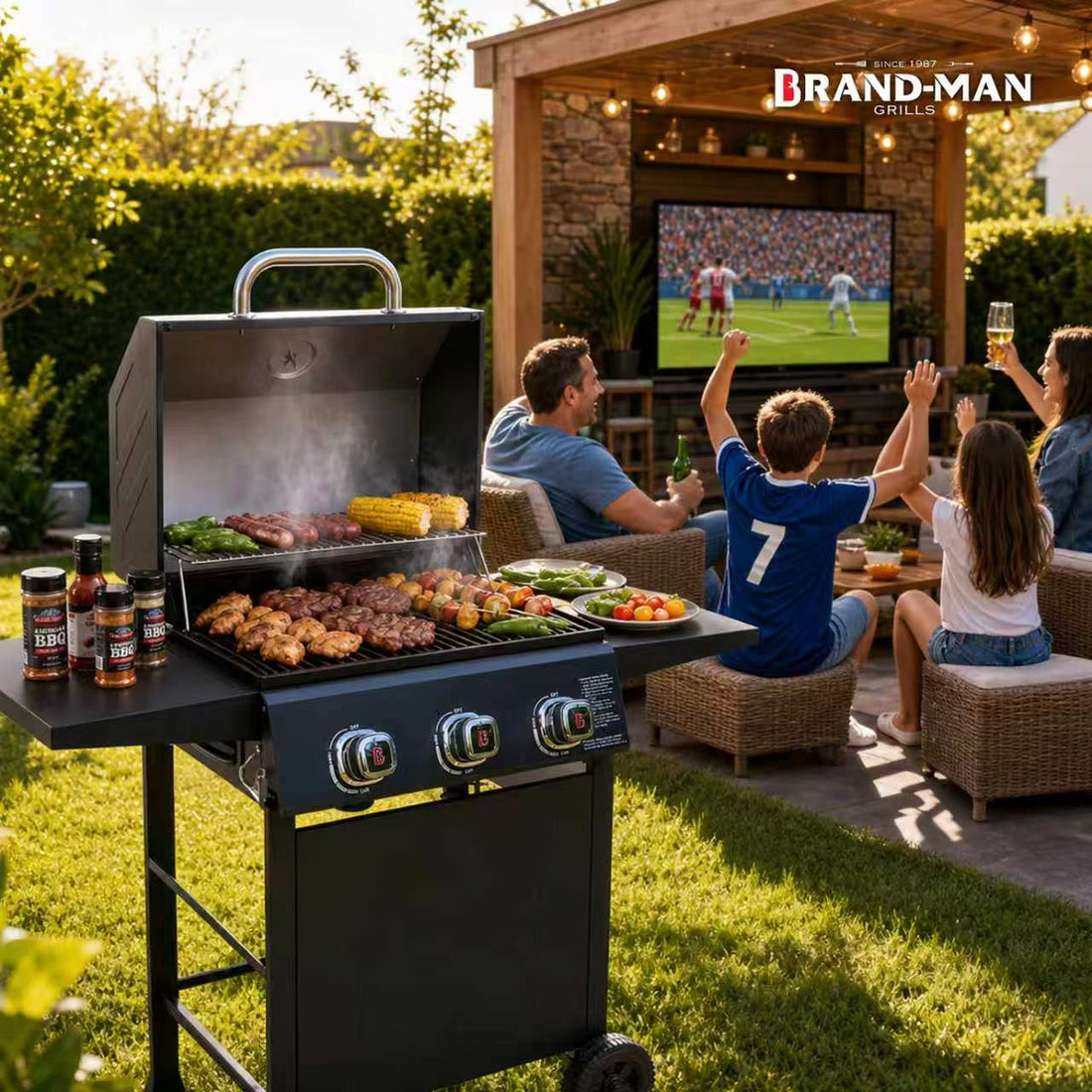 Brandman 3-Burner Outdoor Grill: Best 2026 World Cup Tailgate Grill for US Backyard & Patio Cooking
