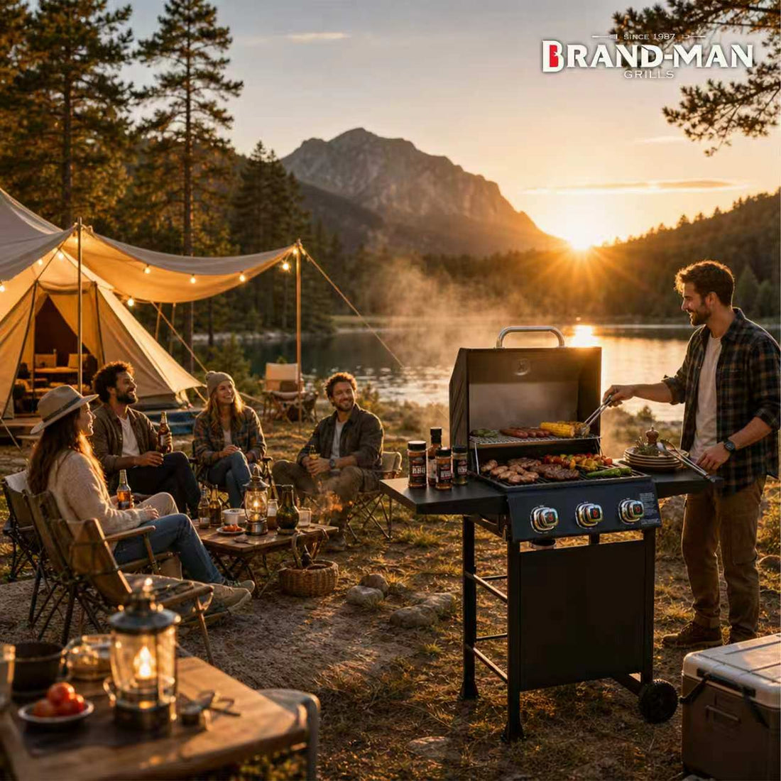3-Burner Outdoor Gas Grill: Large Cooking Area & Easy Clean for Backyard BBQ