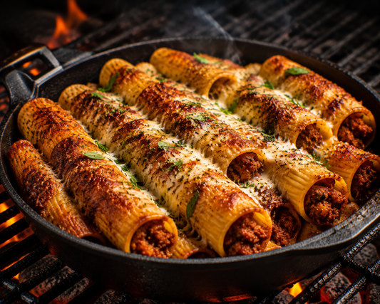Chorizo Stuffed Shotgun Shells – Smoked Bacon-Wrapped Pasta Bites, The Irresistible Party Finger Food