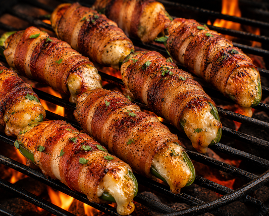 Jalapeño Poppers with a Twist – Crispy Bacon Wrapped Cheesy Poppers (Zero Cheese Leaks)