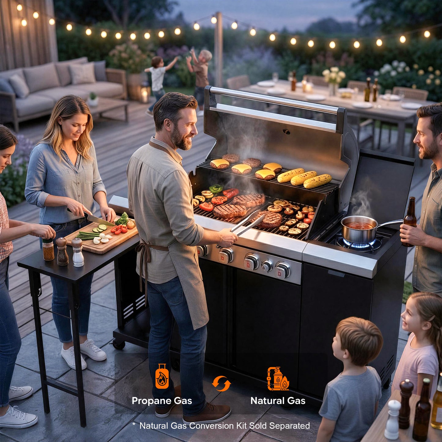 Rustler 3- 5 Burner Gas Grill