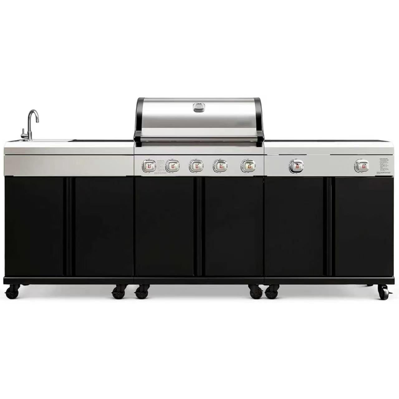 Five-burner Gas Oven And Frying Pan Set