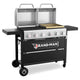6 Burner Dual Outdoor BBQ Grill with Flat Top Griddle