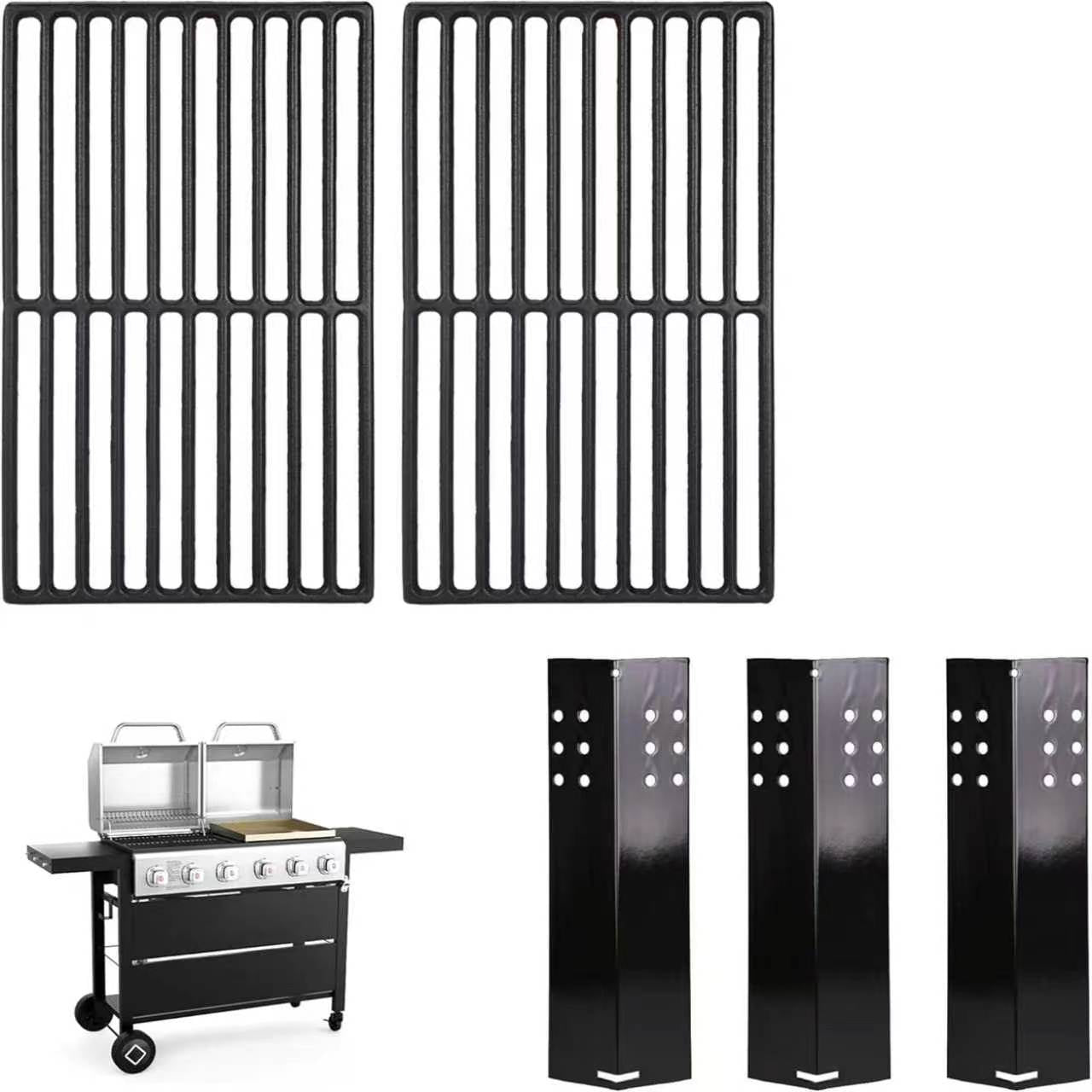 Hoss 2 Grill Grates & 3 Flame Tamers Set