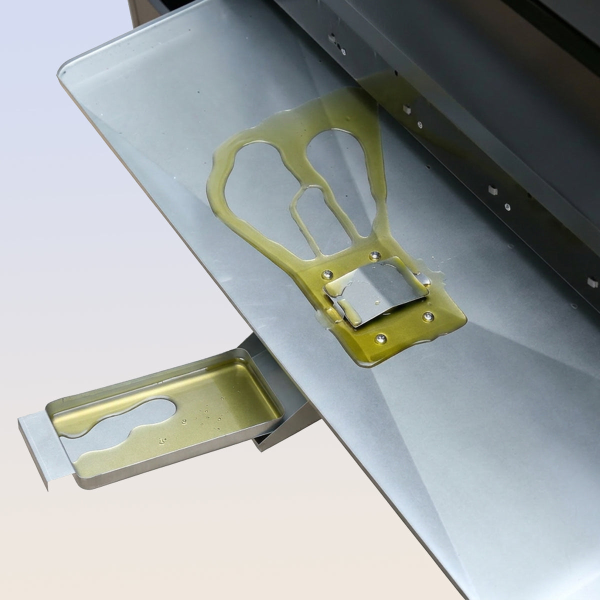 Brandman Pull‑Out Grease Drip Tray for Outdoor Grill