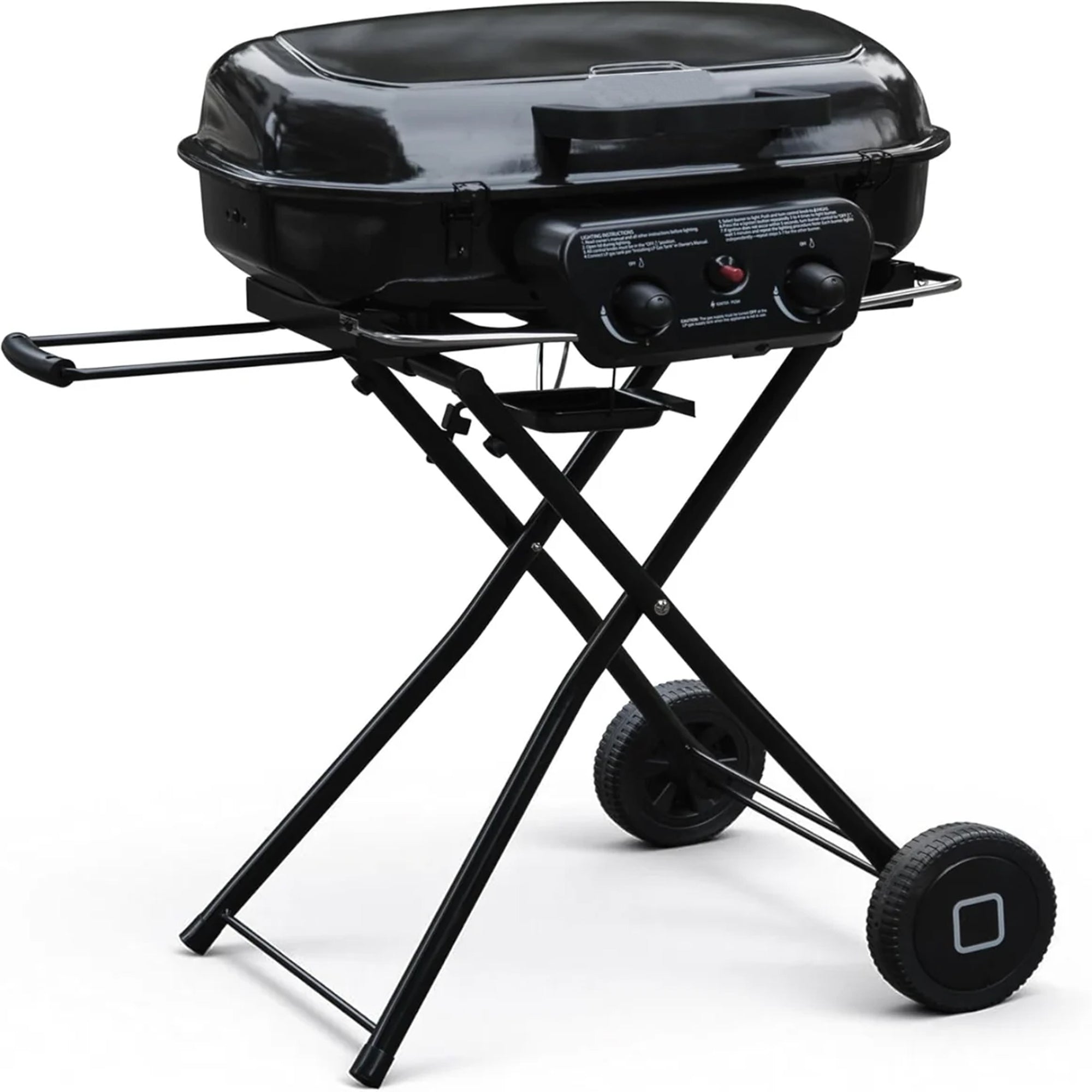 2-Burner Portable Propane Gas Grill- Black