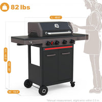 4-Burner Propane BBQ Grill for Backyard