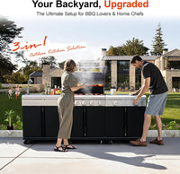 Five-burner Gas Oven And Frying Pan Set