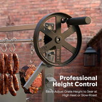 Adjustable Argentine Santa Maria Wood Charcoal BBQ Grill for Backyard Asado