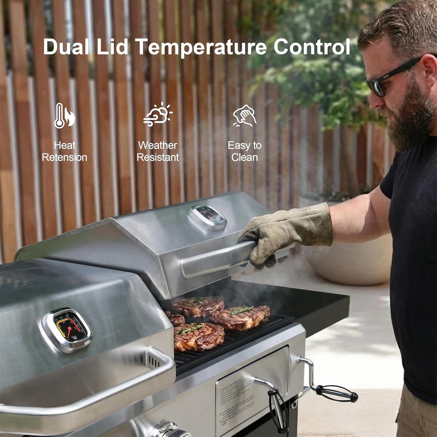 Propane Gas and Charcoal Grill Combo,Grill and Griddle
