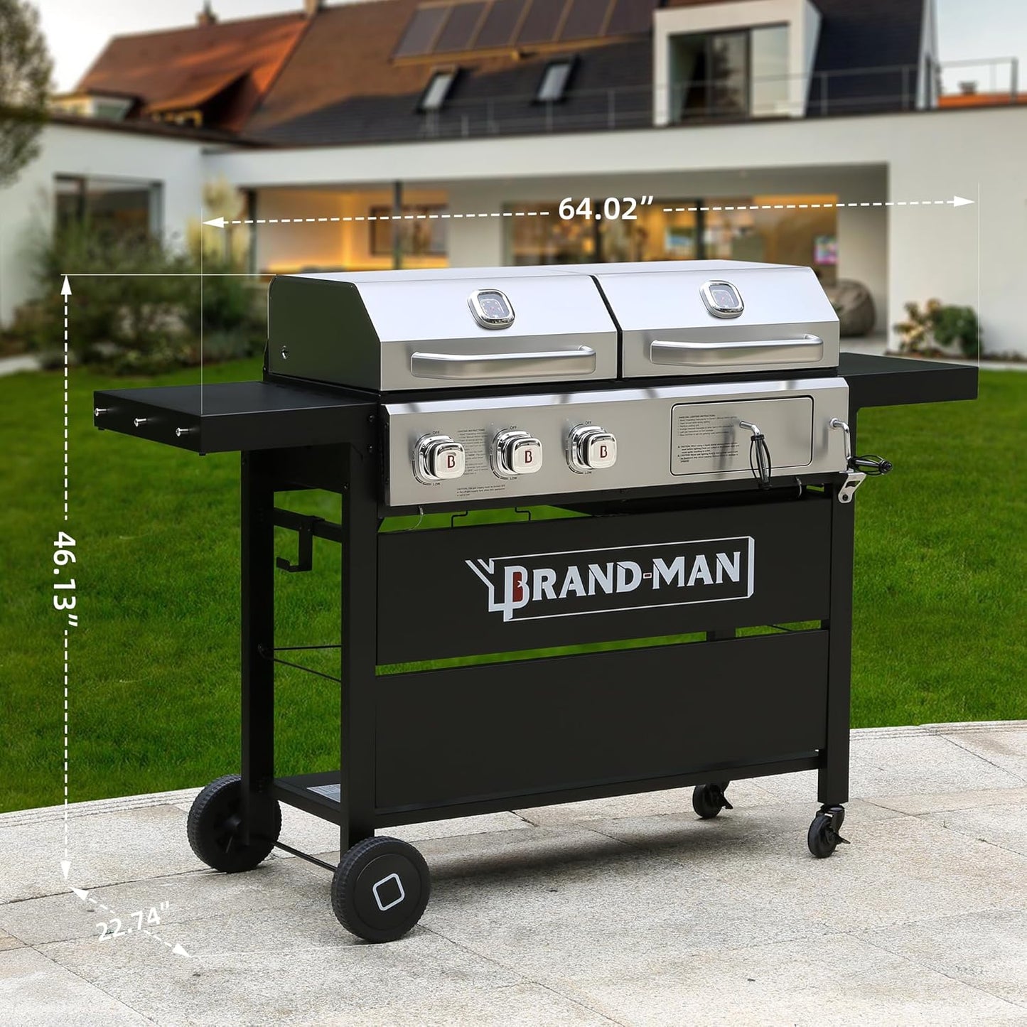 Propane Gas and Charcoal Grill Combo,Grill and Griddle
