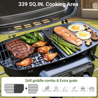 2-Burner Portable Propane Gas Grill- Black