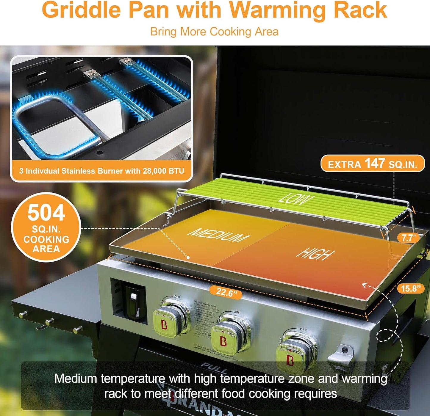 Badlands 3 Burner Gas Griddle
