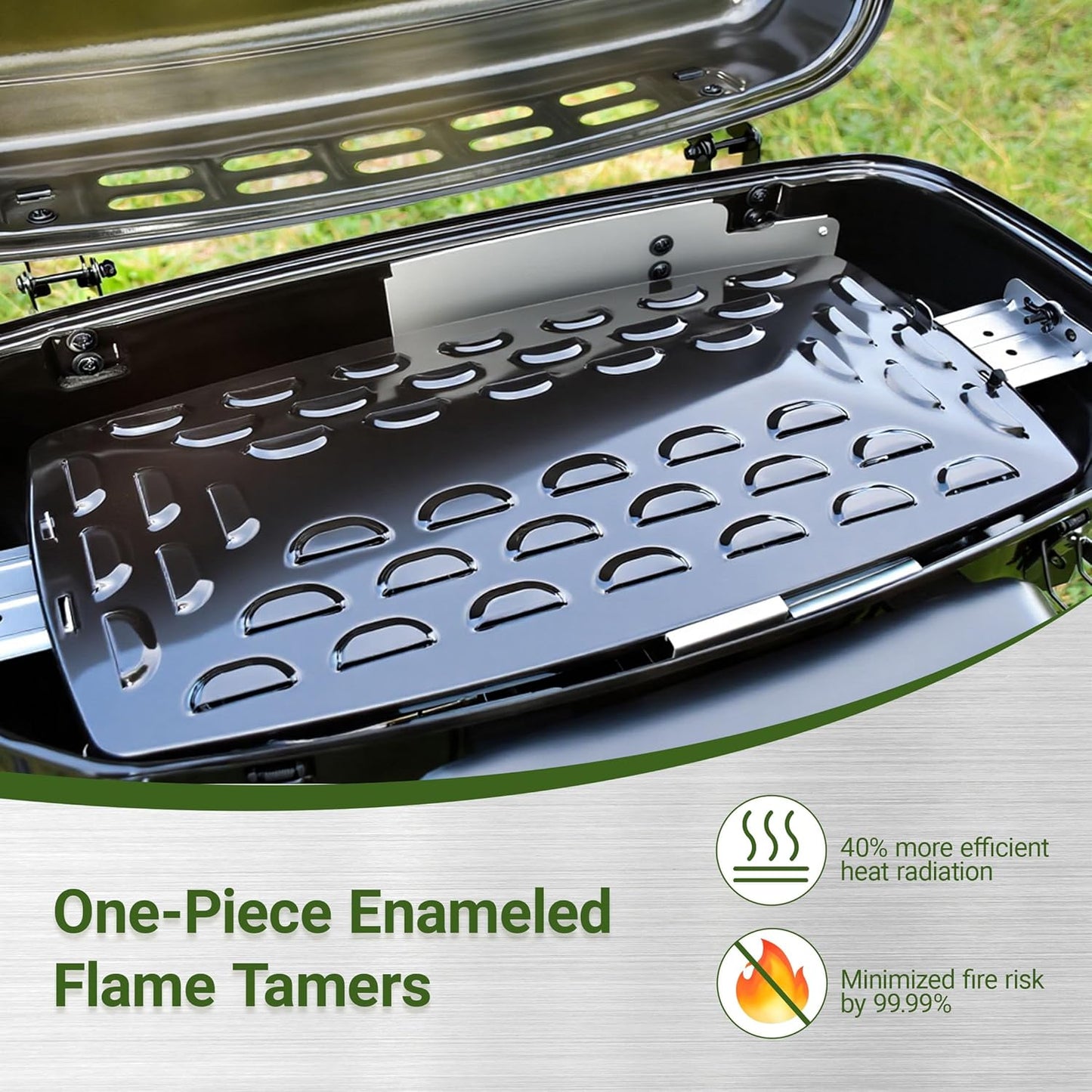 2-Burner Portable Propane Gas Grill-Green