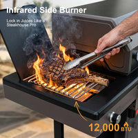 4-Burner Propane BBQ Grill for Backyard