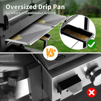 6 Burner Dual Outdoor BBQ Grill with Flat Top Griddle