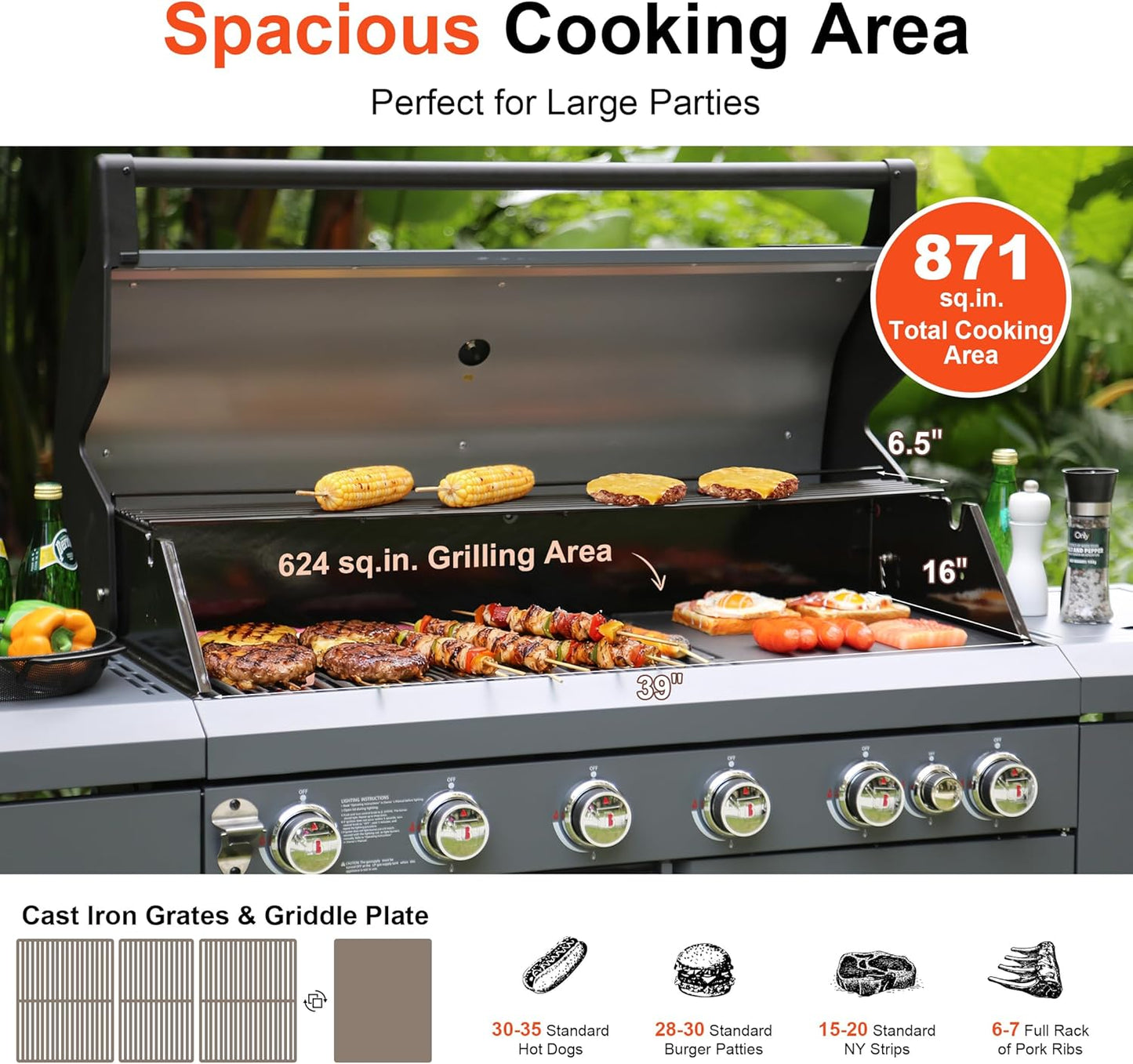 Rustler 2-6 Burner Gas Grill