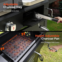 Propane Gas and Charcoal Grill Combo, Grill and Grill