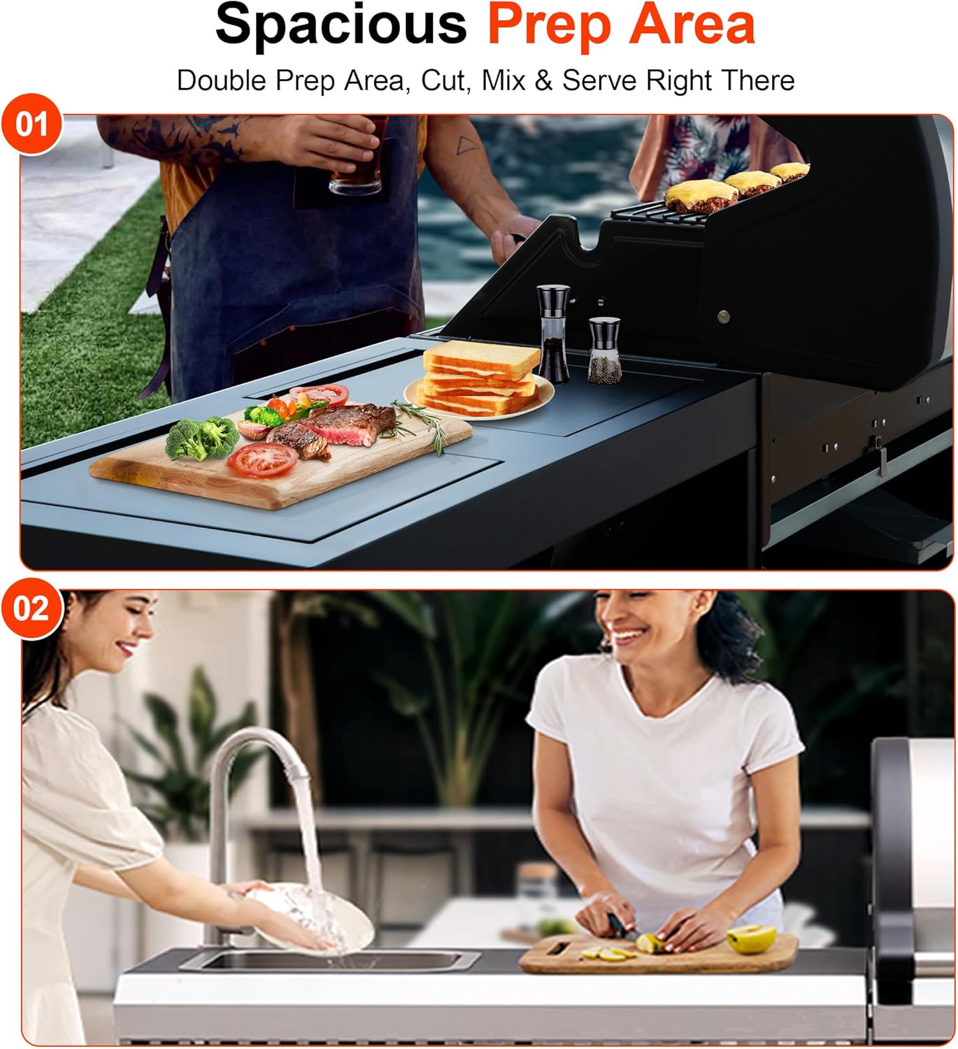Five-burner Gas Oven And Frying Pan Set