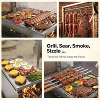 Adjustable Argentine Santa Maria Wood Charcoal BBQ Grill for Backyard Asado
