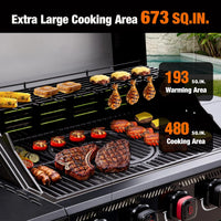 5-Burner Infrared Gas Grill 60000 BTU Propane/Natural Gas Outdoor BBQ