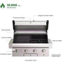 Rustler 4B Built-in Gas Grill