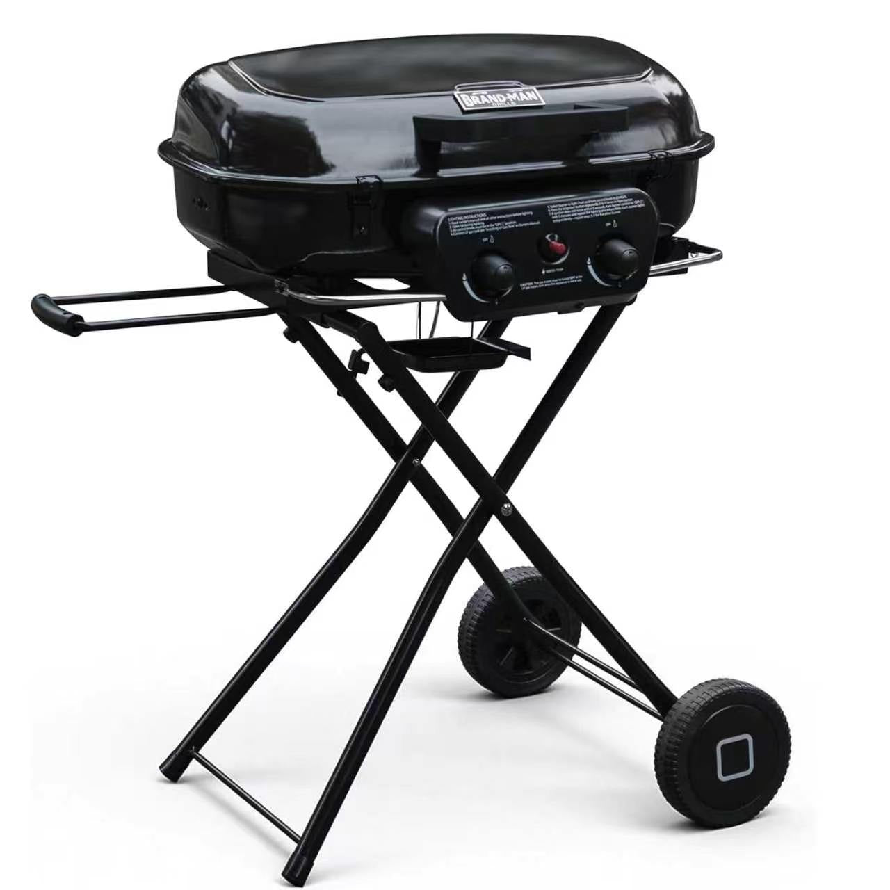 2-Burner Portable Propane Gas Grill- Black