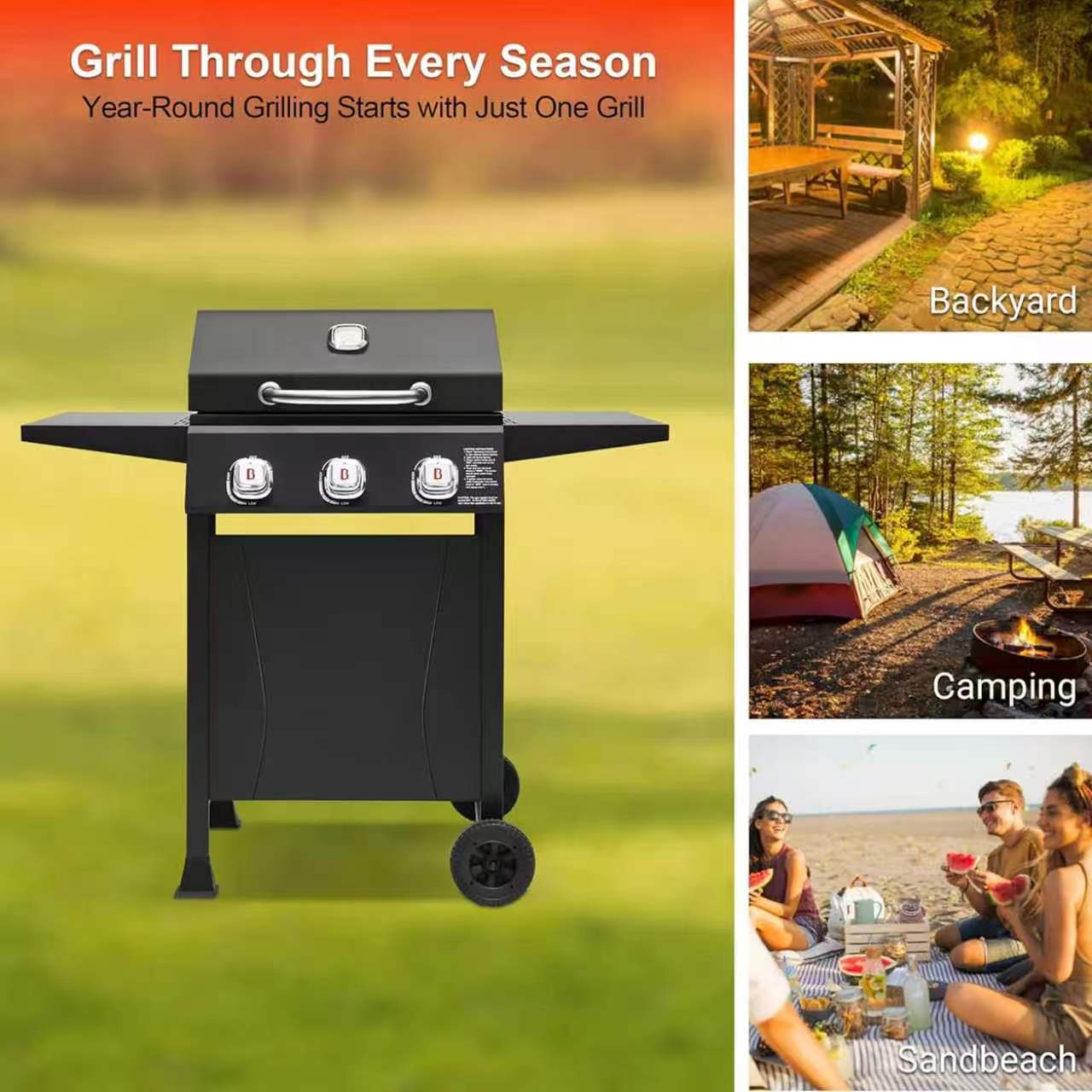 3 Burner Gas Grill