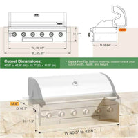 Rustler 6B Built-in Gas Grill