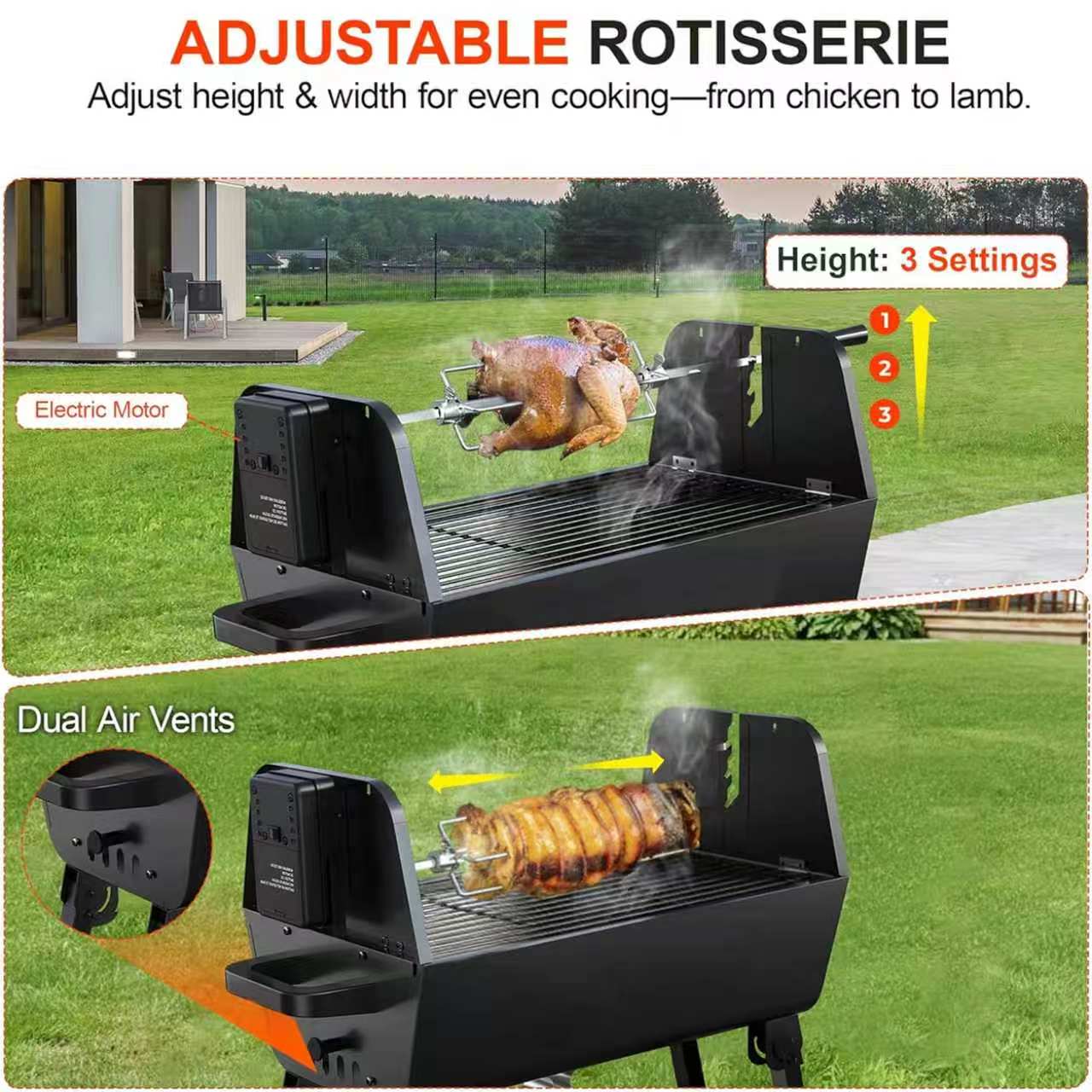 Colt Portable Charcoal Rotary Grill
