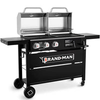 Propane Gas and Charcoal Grill Combo, Grill and Grill