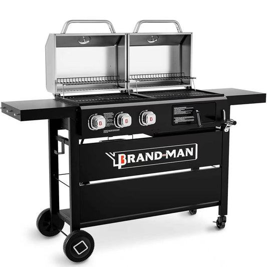 Propane Gas and Charcoal Grill Combo, Grill and Grill